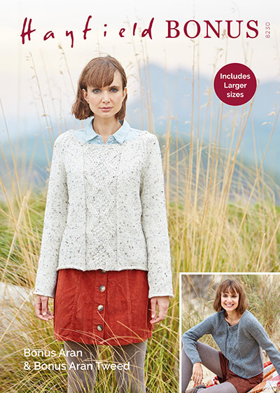 Sirdar Pattern Leaflets using Hayfield Bonus Aran Tweed - Rowan Yarns ...