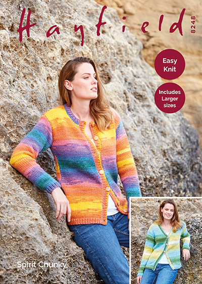 Sirdar Pattern Leaflets using Hayfield Spirit Chunky - Rowan Yarns RYC ...